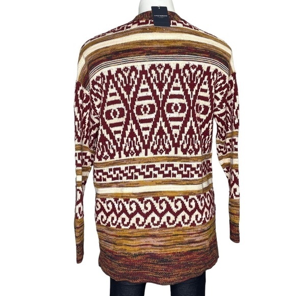Lucky Brand brown and red oversized cardigan NWT small - Picture 4 of 10